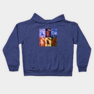 Joan of Arc Quilt purple Kids Hoodie